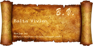 Balta Vivien névjegykártya